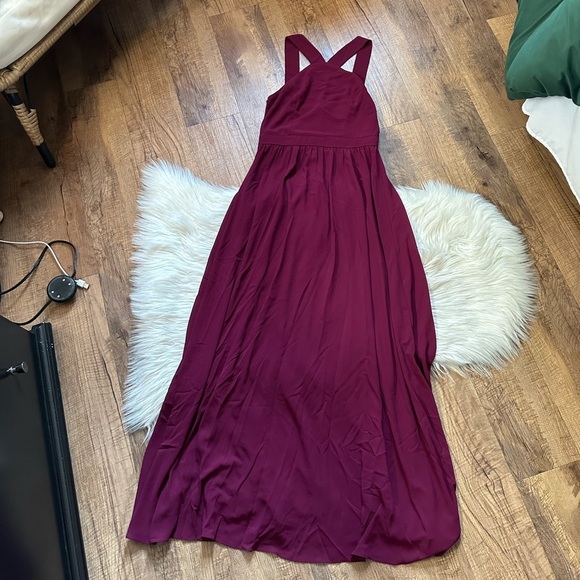 LULU’S Air Of Romance Burgundy Maxi Dress - Picture 3 of 5